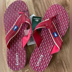 Brand New Lacoste flip flops